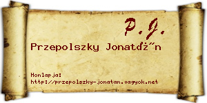 Przepolszky Jonatán névjegykártya